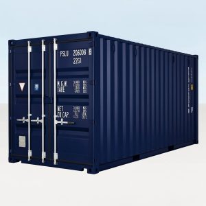 20ft shipping container one trip navy blue | durable steel storage