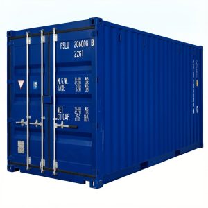 20ft shipping container (one trip) cobalt blue | iso steel storage container