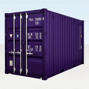 20ft shipping container (one trip) indigo | heavy duty steel storage container