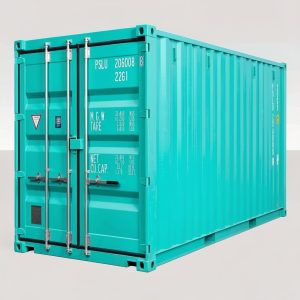 20ft shipping container (one trip) turquoise | premium empty shipping container