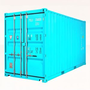 20ft shipping container (one trip) cyan – empty dry van for industrial warehouse storage
