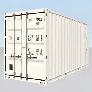 20ft Shipping Container (One Trip) White (RAL 9003)