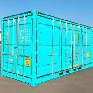 the 20ft new high cube all‑side‑access container (one trip) – cyan