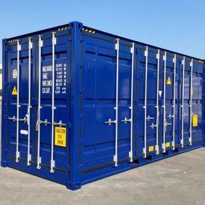 20ft new high cube all side access shipping container royal blue one trip | buy now