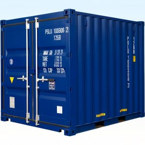 10ft x 8ft shipping container (one‑trip) blue ral 5010