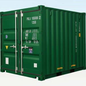 10ft x 8ft one trip shipping container green