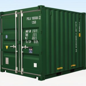 10ft x 8ft one trip green container ral 6007