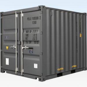 10ft x 8ft One Trip Grey Shipping Container RAL 7035