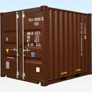 10ft x 8ft one‑trip shipping container chestnut brown — ral 8017