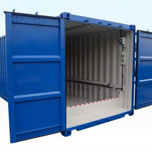 20ft raised bunded store blue ral 5010