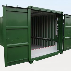 20ft raised bunded store green ral6007