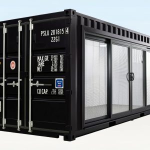 20ft black ral9005 home office container