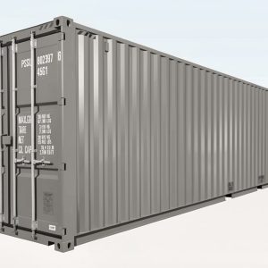 40ft high cube container – one trip grey ral 7035
