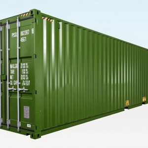 40ft high cube green container ral 6007