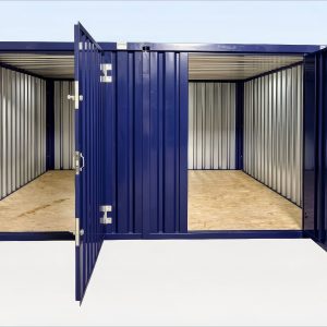 3m x 4.2m dark blue flat pack container