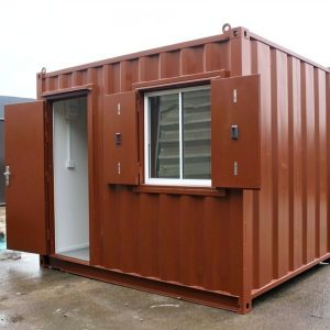 10ft x 8ft anti vandal container office ral 8017