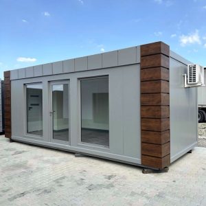 10m x 4m Grey Container Office RAL 7035
