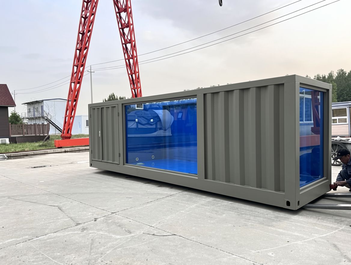 20ft foldable container pool grey 20ft foldable container pool grey