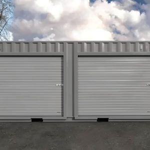 20ft roll up door container – grey ral 7035
