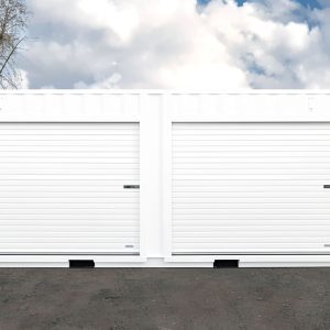 20ft white double roll up container ral 9010