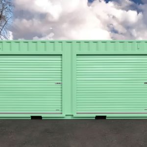 20ft mint green roll up door unit