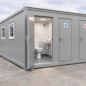 32x10ft anti‑vandal canteen 2+1 toilet grey