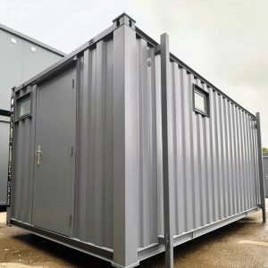 3+1 toilet block 16x9ft anti‑vandal grey ral 7035