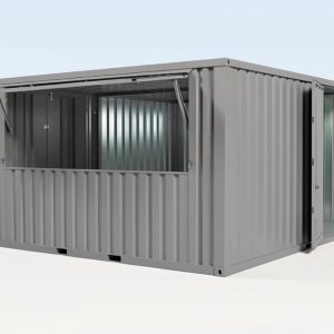 3m xl flat pack kiosk & store grey ral7035