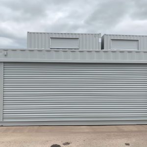 40ft grey ral 7035 container double roll up doors