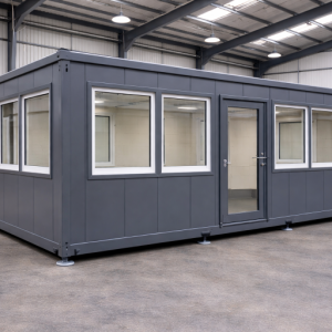 6x5m portable site office – white/grey ral 7035